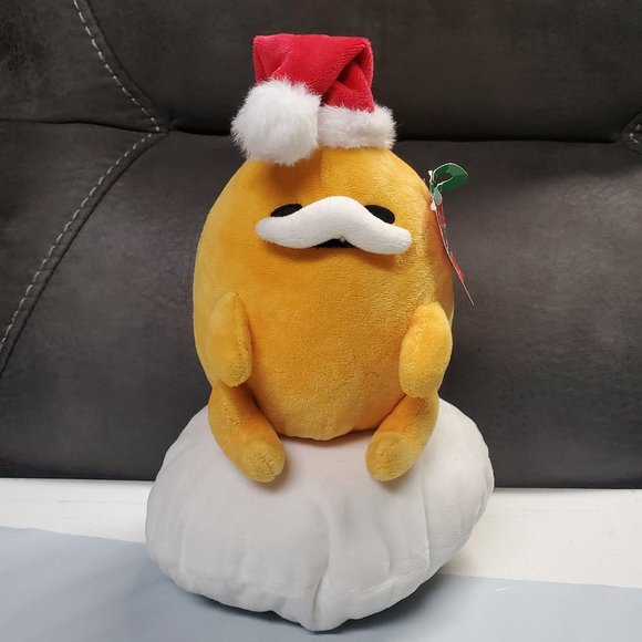 Plush Christmas Sanrio Gudetama The Lazy Egg Stuffed Figure - NWT - Picture 1 of 6